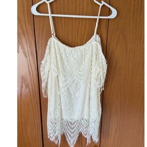 White lacy xxl/19 juniors top